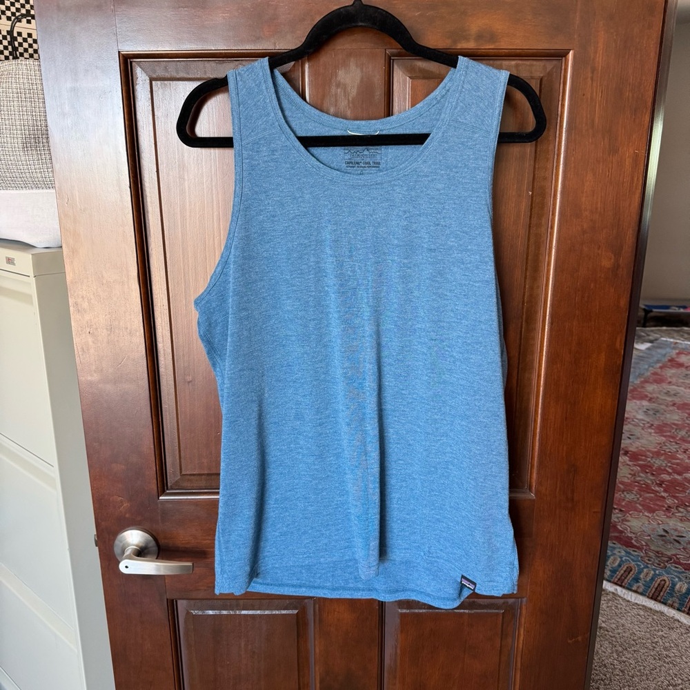 Patagonia Capilene Cool Trail Blue Heathered Women's Tank Top